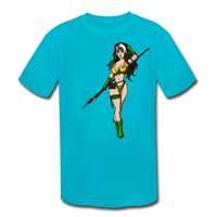 Character #59 Kids' Moisture Wicking Performance T-Shirt - turquoise