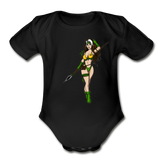 Character #59 Organic Short Sleeve Baby Bodysuit - black