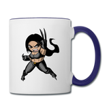 Character #60 Contrast Coffee Mug - white/cobalt blue