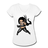 Character #60 Women's Tri-Blend V-Neck T-Shirt - white