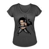 Character #60 Women's Tri-Blend V-Neck T-Shirt - deep heather