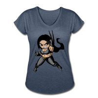 Character #60 Women's Tri-Blend V-Neck T-Shirt - navy heather
