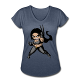 Character #60 Women's Tri-Blend V-Neck T-Shirt - navy heather