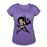 Character #60 Women's Tri-Blend V-Neck T-Shirt - purple heather
