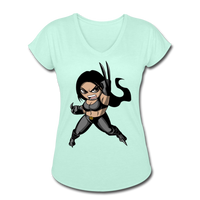 Character #60 Women's Tri-Blend V-Neck T-Shirt - mint