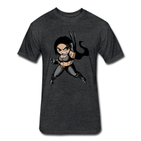 Character #60 Fitted Cotton/Poly T-Shirt by Next Level - heather black