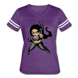 Character #60 Women’s Vintage Sport T-Shirt - vintage purple/white