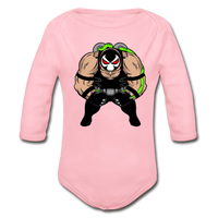 Character #61 Organic Long Sleeve Baby Bodysuit - light pink