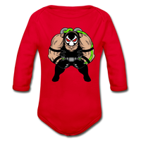 Character #61 Organic Long Sleeve Baby Bodysuit - red