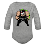 Character #61 Organic Long Sleeve Baby Bodysuit - heather gray