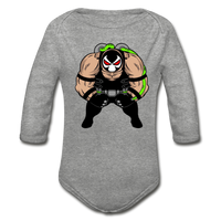 Character #61 Organic Long Sleeve Baby Bodysuit - heather gray