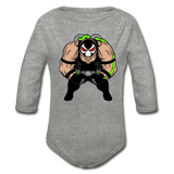 Character #61 Organic Long Sleeve Baby Bodysuit - heather gray