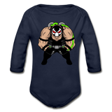 Character #61 Organic Long Sleeve Baby Bodysuit - dark navy