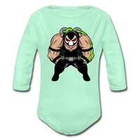 Character #61 Organic Long Sleeve Baby Bodysuit - light mint