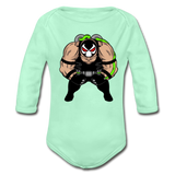 Character #61 Organic Long Sleeve Baby Bodysuit - light mint