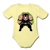 Character #61 Organic Short Sleeve Baby Bodysuit - washed yellow