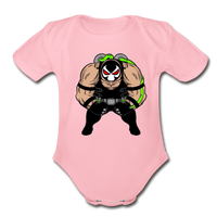 Character #61 Organic Short Sleeve Baby Bodysuit - light pink