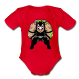 Character #61 Organic Short Sleeve Baby Bodysuit - red