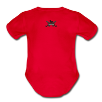 Character #61 Organic Short Sleeve Baby Bodysuit - red