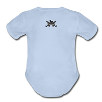 Character #61 Organic Short Sleeve Baby Bodysuit - sky