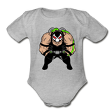 Character #61 Organic Short Sleeve Baby Bodysuit - heather gray