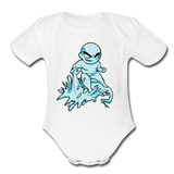 Character #62 Organic Short Sleeve Baby Bodysuit - white