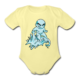 Character #62 Organic Short Sleeve Baby Bodysuit - washed yellow