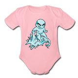 Character #62 Organic Short Sleeve Baby Bodysuit - light pink