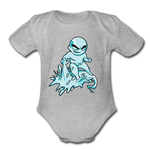 Character #62 Organic Short Sleeve Baby Bodysuit - heather gray