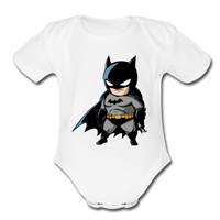 Character #22 Organic Short Sleeve Baby Bodysuit - white