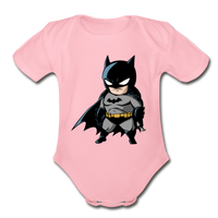 Character #22 Organic Short Sleeve Baby Bodysuit - light pink