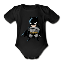 Character #22 Organic Short Sleeve Baby Bodysuit - black