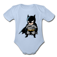 Character #22 Organic Short Sleeve Baby Bodysuit - sky