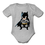 Character #22 Organic Short Sleeve Baby Bodysuit - heather gray