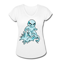 Character #62 Women's Tri-Blend V-Neck T-Shirt - white