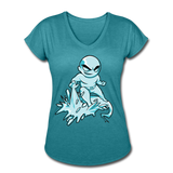 Character #62 Women's Tri-Blend V-Neck T-Shirt - heather turquoise