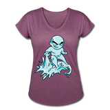 Character #62 Women's Tri-Blend V-Neck T-Shirt - heather plum