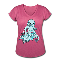 Character #62 Women's Tri-Blend V-Neck T-Shirt - heather raspberry