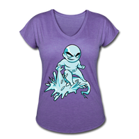 Character #62 Women's Tri-Blend V-Neck T-Shirt - purple heather