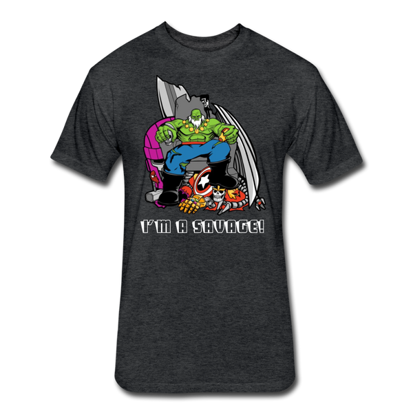 Character #63 Fitted Cotton/Poly T-Shirt by Next Level - heather black