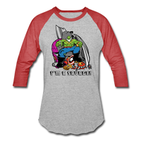 Character #63 Baseball T-Shirt - heather gray/red