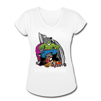 Character #63 Women's Tri-Blend V-Neck T-Shirt - white