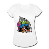 Character #63 Women's Tri-Blend V-Neck T-Shirt - white