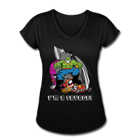 Character #63 Women's Tri-Blend V-Neck T-Shirt - black