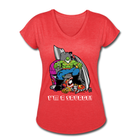 Character #63 Women's Tri-Blend V-Neck T-Shirt - heather red