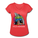 Character #63 Women's Tri-Blend V-Neck T-Shirt - heather red