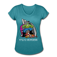 Character #63 Women's Tri-Blend V-Neck T-Shirt - heather turquoise