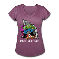 Character #63 Women's Tri-Blend V-Neck T-Shirt - heather plum