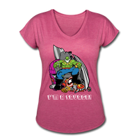 Character #63 Women's Tri-Blend V-Neck T-Shirt - heather raspberry