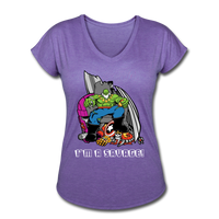 Character #63 Women's Tri-Blend V-Neck T-Shirt - purple heather